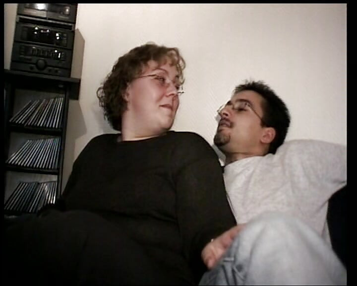 Busty German slut in glasses fucked hard in front of a horny bitch