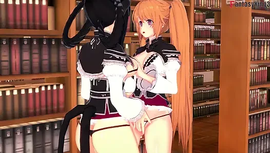 Watchin Kuroka & Irina Lesbian Sex - DXD NTR Madness Series