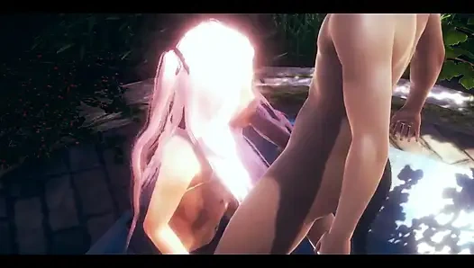 İki seksi hentai - kadın üçlü seks yapıyor - Japon Asyalı manga anime film oyunu porno