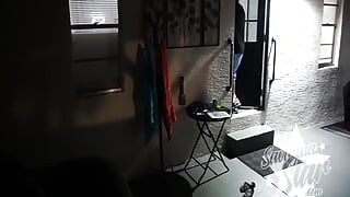 야외 욕조에서 즐기는 재미