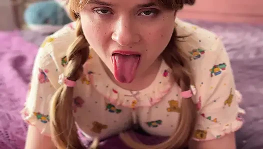 Private dance from your young lady: babyface and hairy pussy