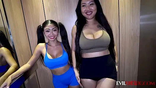 Pickup Asian Stepmom and Stepdaughter On The Streets - EVIL EROTIC