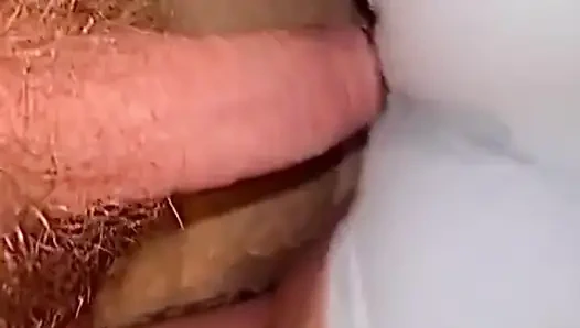 Rubbing My Big Cock on Wifes Cameltoe Bent Over Doggystyle Position in Blue Yoga Shorts