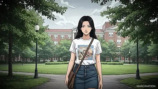 Seniorku yang seksi misterius di kampus.