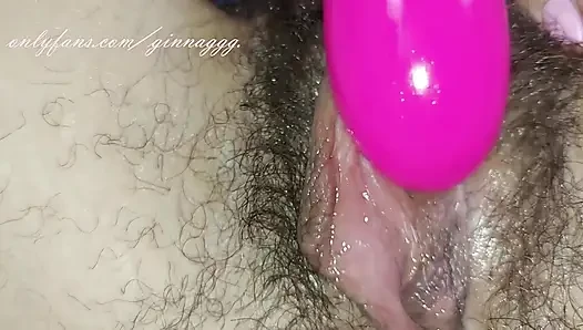 Wet Hairy Pussy Masturbating with Vibrator Close up Amateur Russian Model MILF Ginnagg