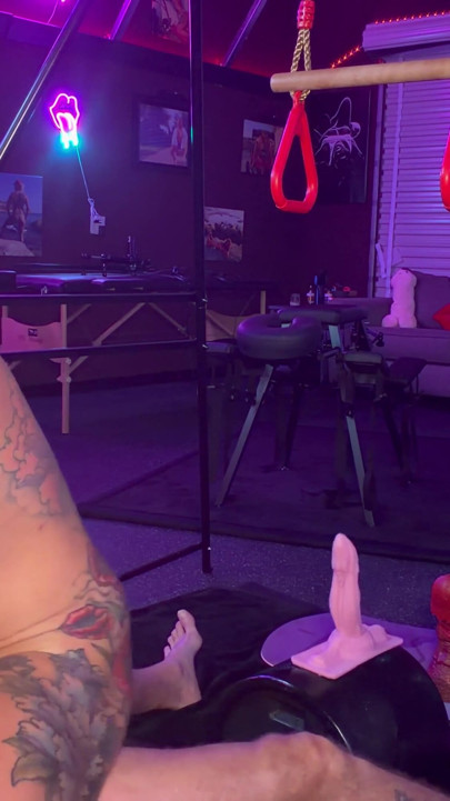 Hot Blonde Rides her Motorbunnywhile Her Mna Watches | Clip 3