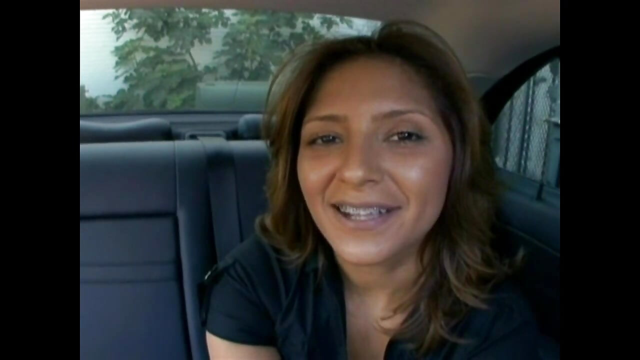 Hot latina takes a big cock in the car