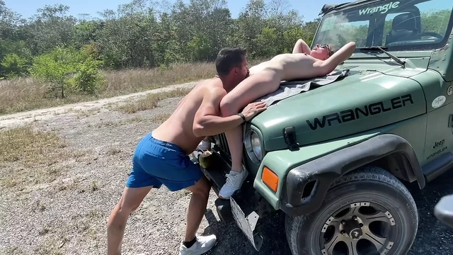 Eating pussy in public, public sex, she's fingering but herself, outdoor pussy eating, car sex,public masturbation