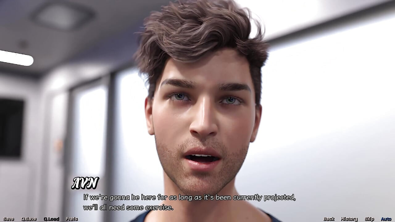 Uzayda mahsur kalmış - ateşli mavi saçlı orta yaşlı seksi kadını sikmeyi planlıyor