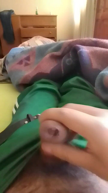 My slut likes to watch me masturbate
