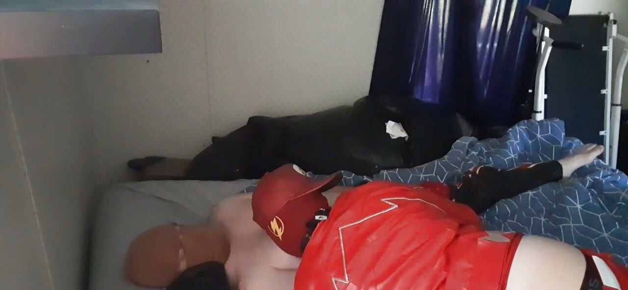 Halloween party biker blowjob
