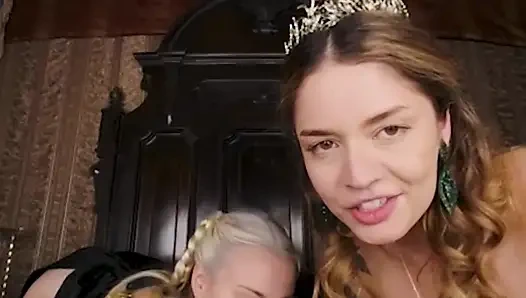 VRCosplayx тройничок танец драконов с Vanessa Vega и Anna Claire Clouds, часть 1