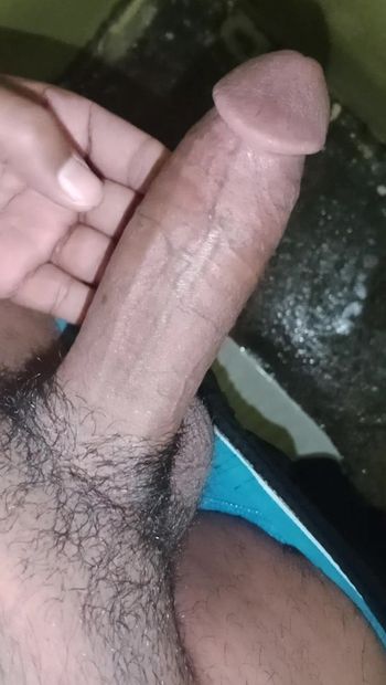 Indian Desi Big Cock Handjob in bathroom