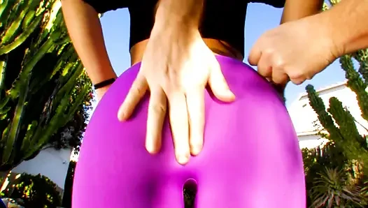 pussy oiled and then fucked from behind