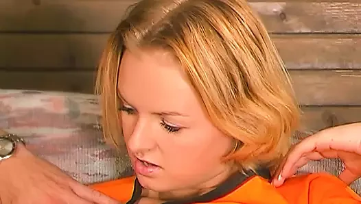 Blonde Hotties Cindy And Lussi Pet, Paw, And Share A Hot