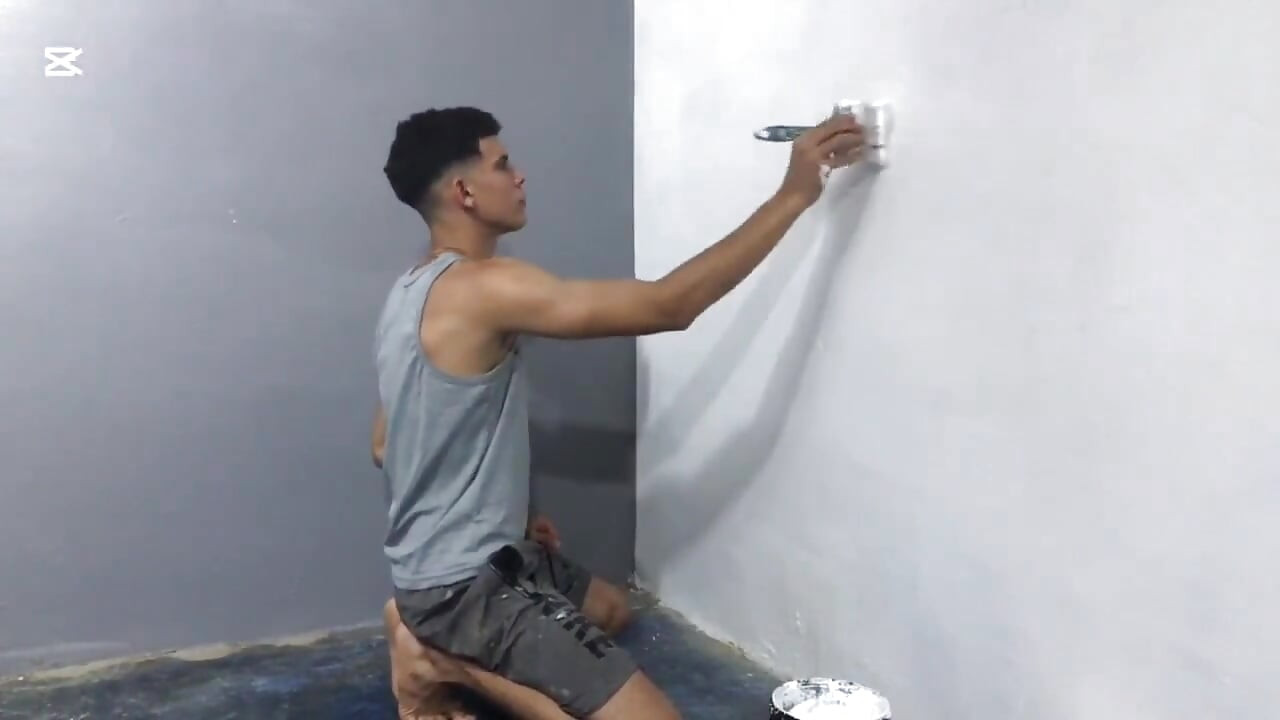 Young Painter Gets an Erect Cock