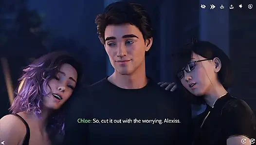 Taze kadınlar #2 - Chloe ve Julia bir şişe şarabı üçlü sekse dönüştürüyor