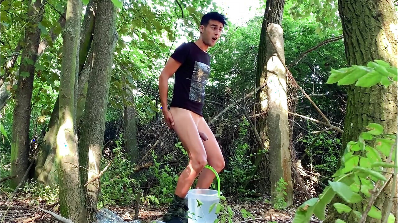 Weight on Balls and Cock - Bucket Filled with Water on Cock and Balls