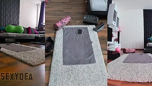 Погружение в чистую чувственность: тройная камера вид моей обнаженной тренировки!