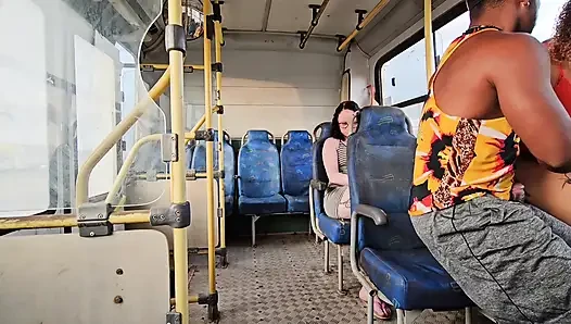 A SHAMELESS COUPLE RIDING IN PUBLIC TRANSPORT AND BACKSEAT PASSENGER FILMING EVERYTHING