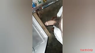 Horny Solo Boy Jerking His Cock with Butter Until Explosion