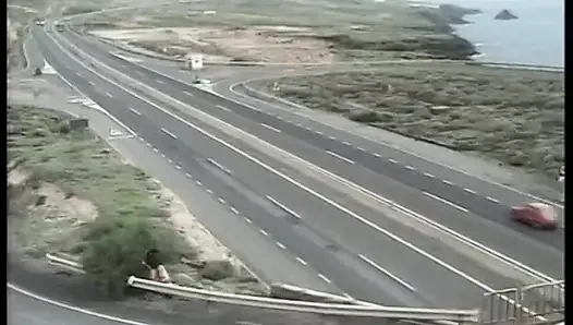 Sex on the road for mature sluts sucling the cock to some drivers