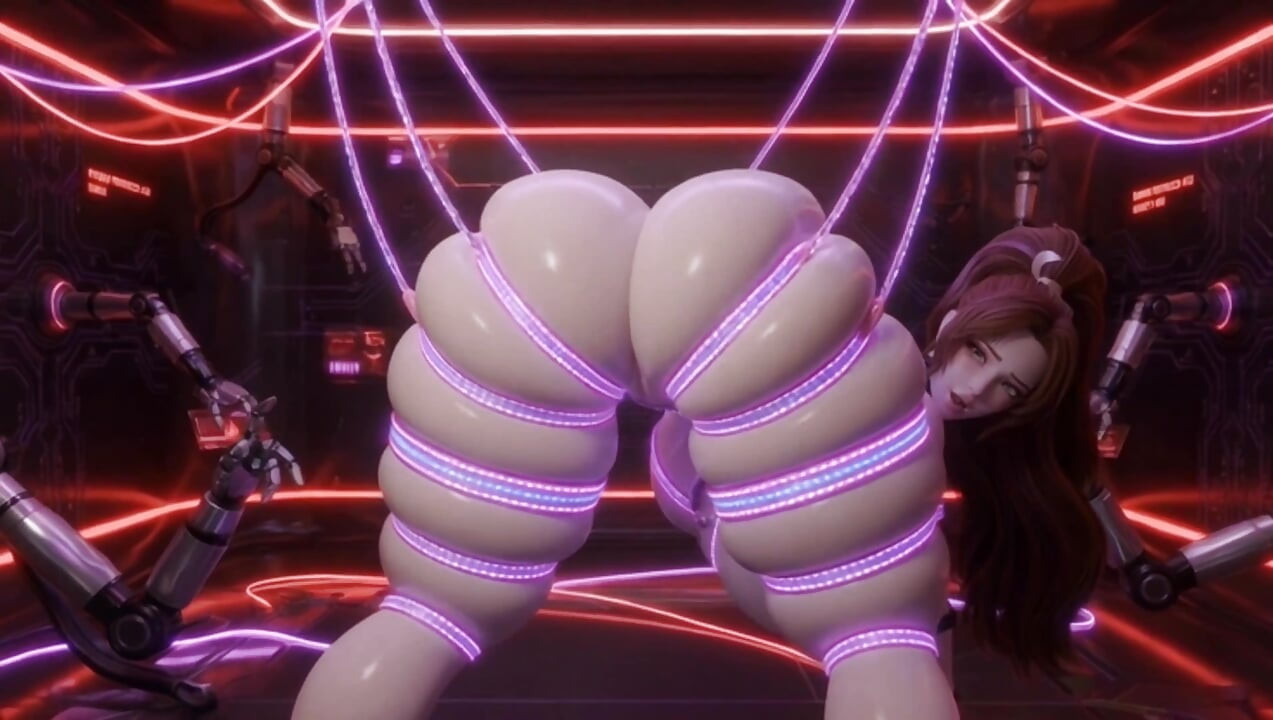 Mature Beauty in Cyber Shibari Chamber - Massive Tits Roped & Big Juicy Ass Spread
