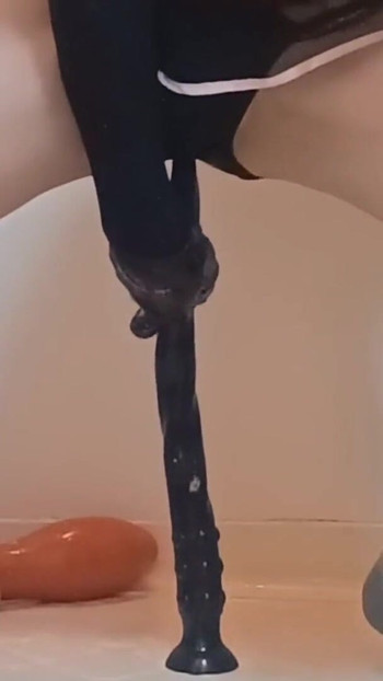 Powerful moment from "Sissy-Kuroko Anal Huge Dildo"
