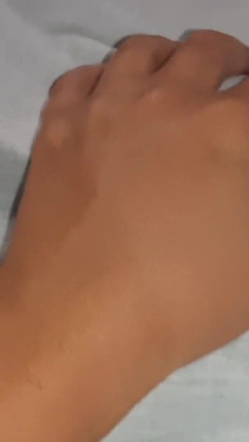 While my girlfriend is studying for her exam, our neighbor is playing with my pussy under the blanket | Clip 1