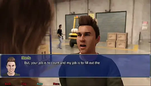 Ofis karısı #18 - Nate ve Angelo iş yerinde Stacy'yi sikiyor.