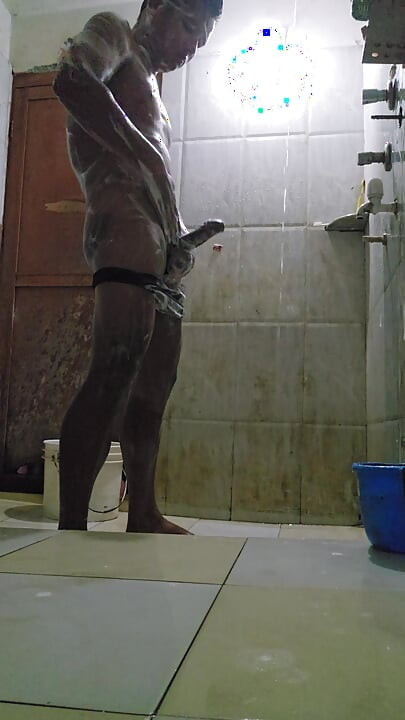 I made a video for you of me taking a shower with my big cock