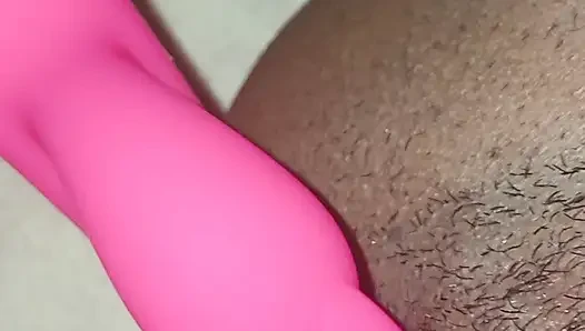 Hairy and creamy Colombian pussy