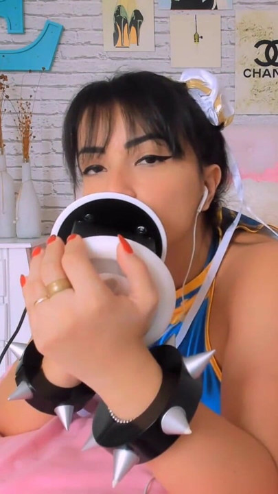 ASMR PORN INTENSE CHUN LI COSPLAY EMANUELLY RAQUEL EAR LICKING AHEGAO BLOWJOB AND TITSFUCK | Clip 1