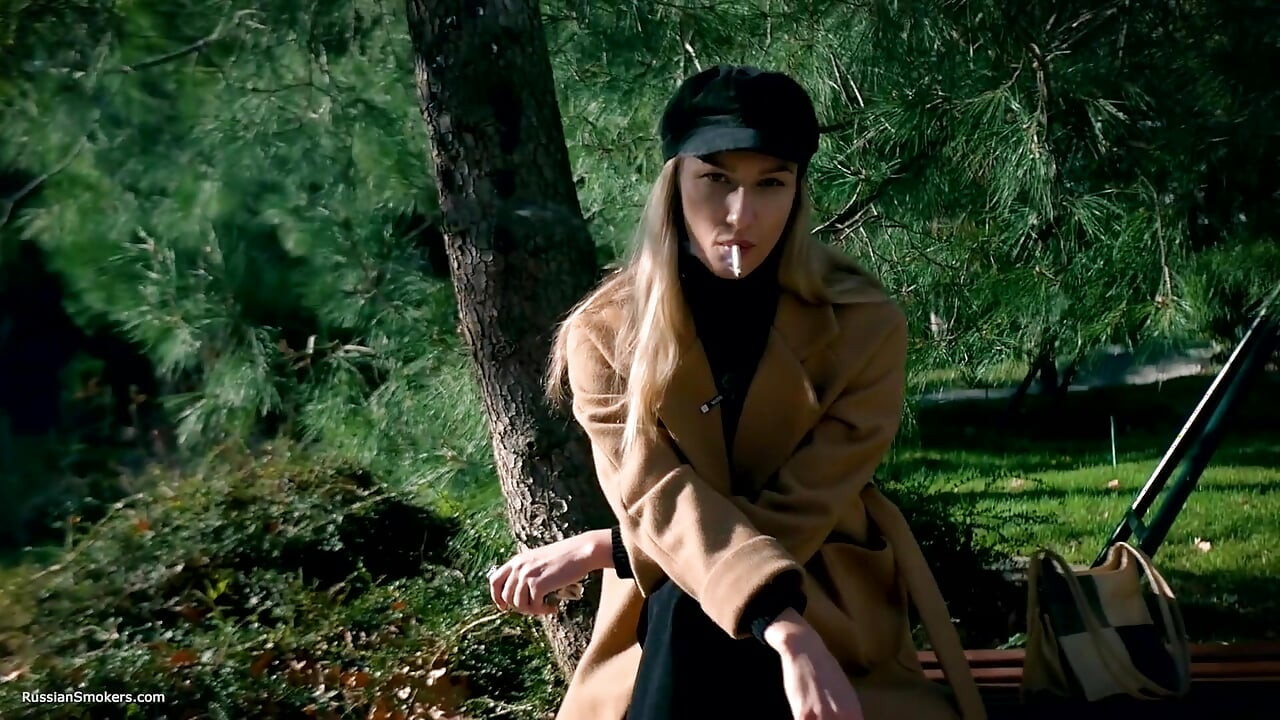 Outdoors Smoking with Beaty Russian Girl 2