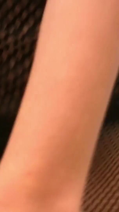 Brunette Beauty Jenny In Black Fishnet Pantyhose Giving Handjob | Clip 1
