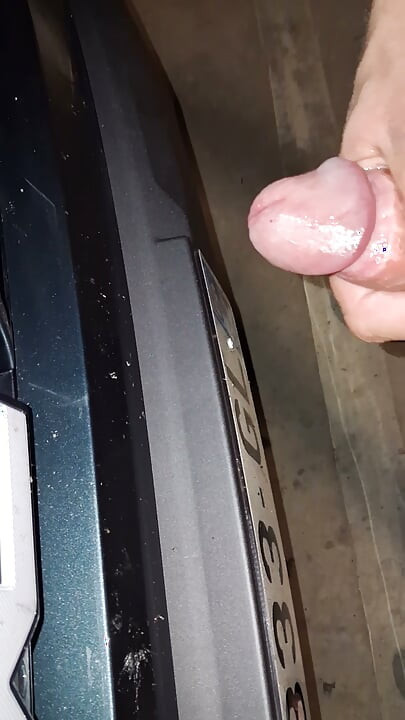 I fuck my naked car in the garage