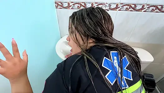 PARAMEDICS have sex in the hospital bathroom