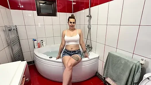Su altında nefes nefese mastürbasyon