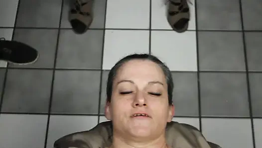 Dirty Dees taking cum to her face