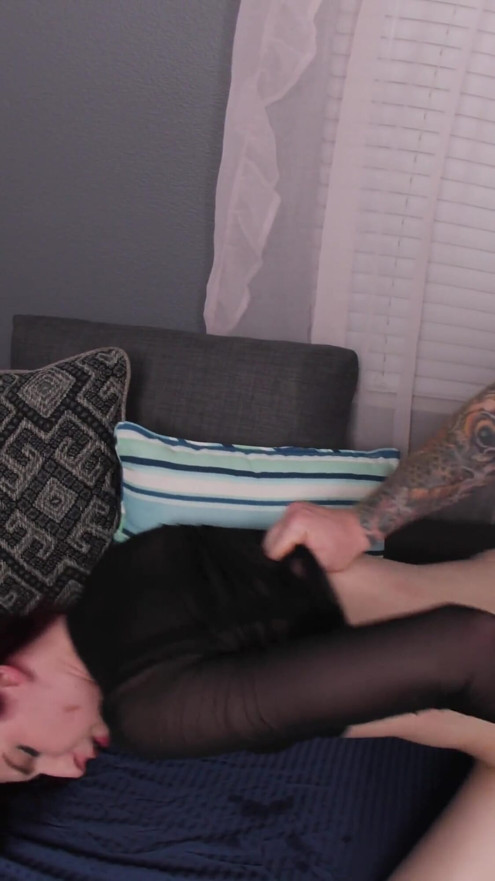 Petite Trans Ruby Wren Takes Big Cock Bareback