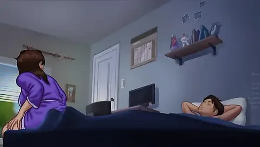 after shopping share bed stepmom stepson