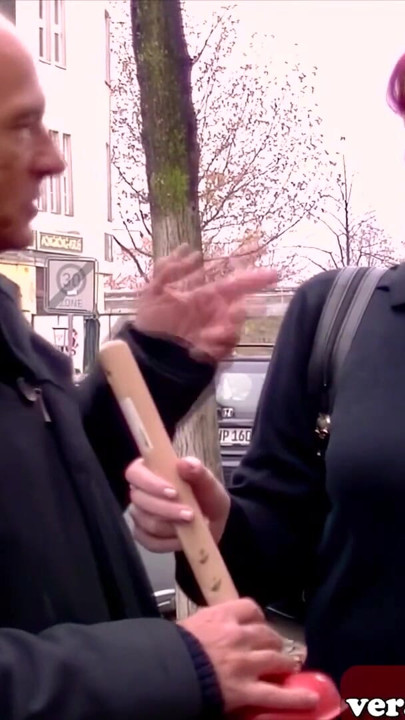 German old housewife flirts on the street and gets fucked | Clip 1