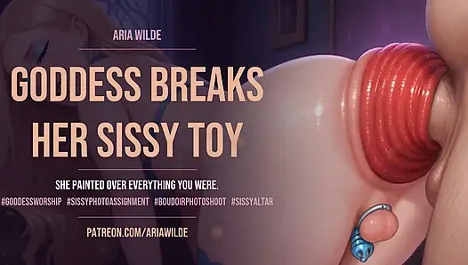 Богиня разбивает ее сисси-игрушку