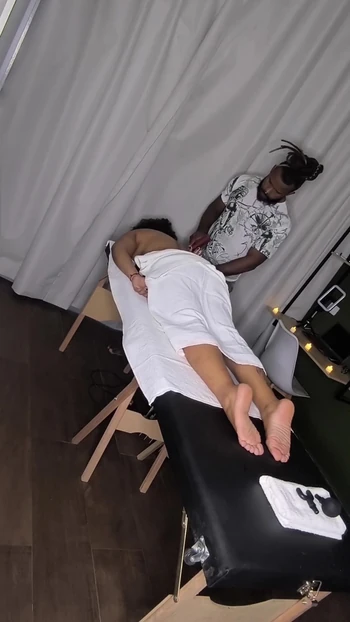 Epic moment from "Part 1 Ebony Massaging Wife Released By Gentle Cuckold"