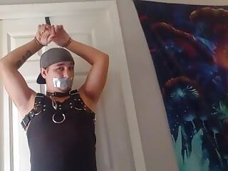 Slave boy self bondage