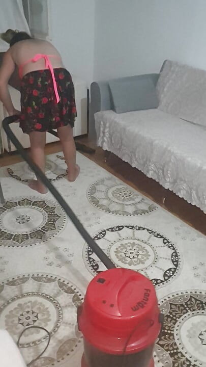We're having a secret affair with the cleaning lady.