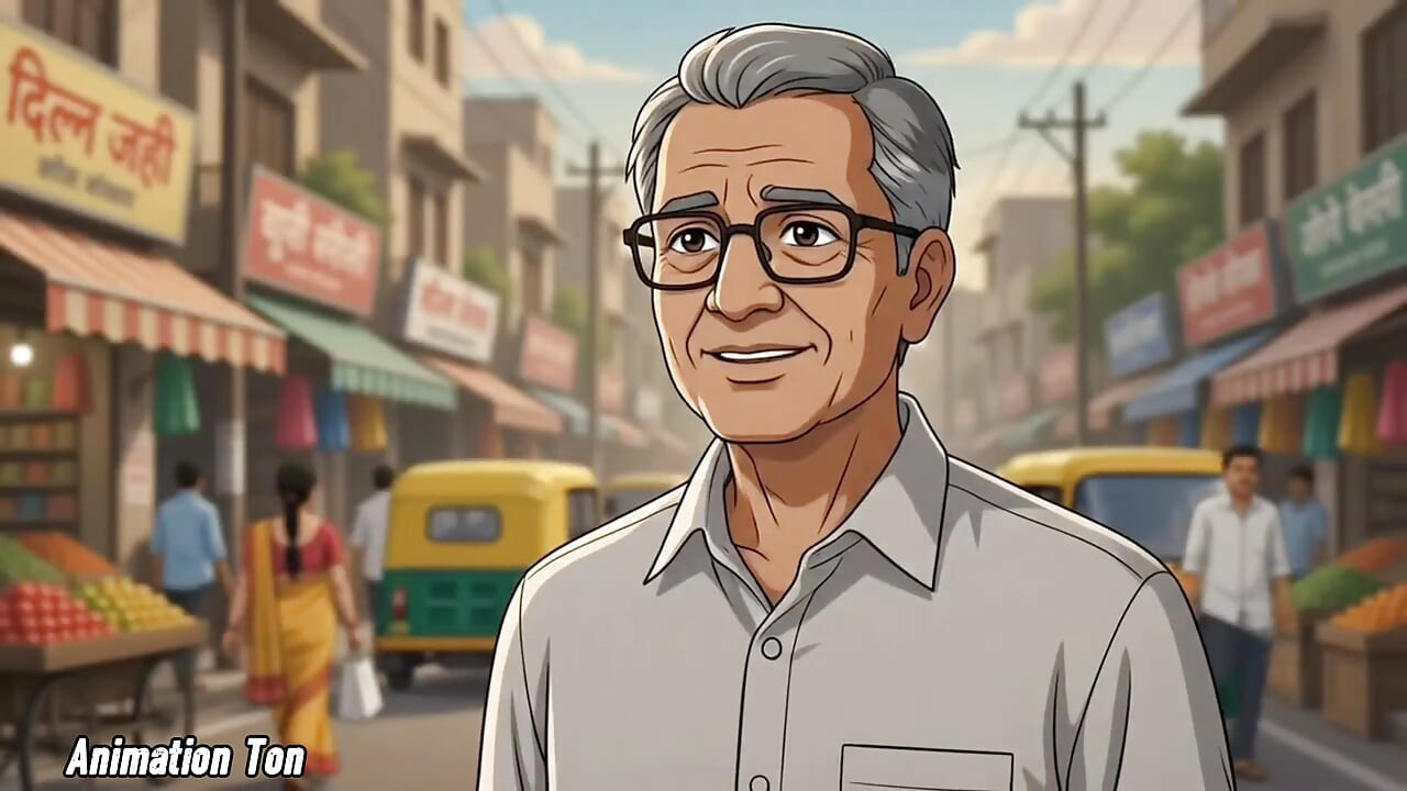 O velho professor universitário chegou em casa