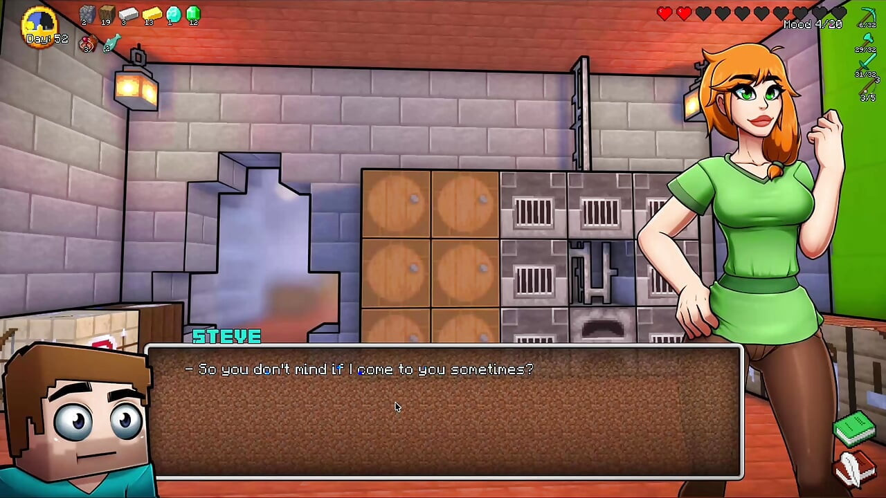 HornyCraft Minecraft Parody - Alex Gives Steve the Best Handjob Ever for Emeralds
