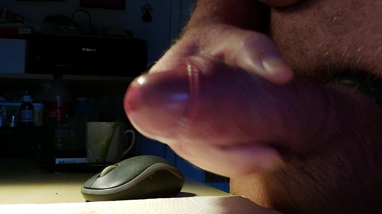 Daddy jerks out his cum