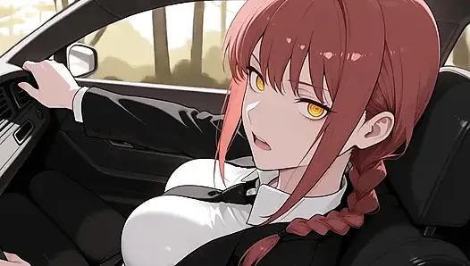 Makima işe giderken arabada sikişiyor! Chainsaw Man sansürsüz hentai ai-oluşturulmuş